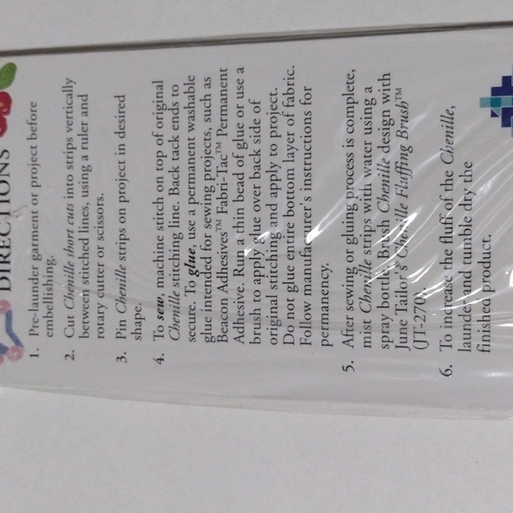 5/$20 Black Chenille Shortcuts June Tailor JT211 - Picture 4 of 4